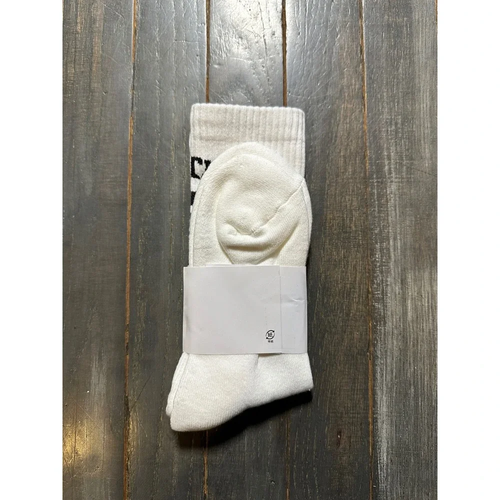 A Bathing Ape BAPE White Crew Socks Ape Head Logo Streetwear